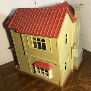 Calico Critter Vintage Red Roof Country Home Epoch Sylvanian Family Doll House 2