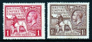 Sg432 - 433 1925 Wembley Set M/mint (399/407)