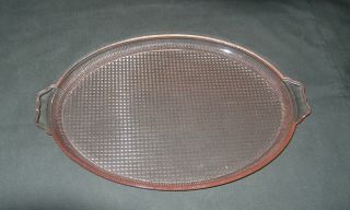 Pink Depression Glass Platter/tray - Homespun