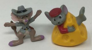 Vtg Disney Rescuers Down Under Pvc Figures: Bernard In Cheese & Jake: Applause