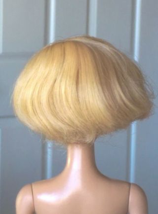 Rare Vintage Mattel Barbie American Girl Blond Side Part Wig with Headband 3