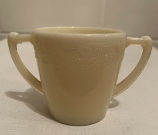 Antique Vintage Mckee Laurel Custard Uranium Glass Child’s Tea Set Sugar Bowl