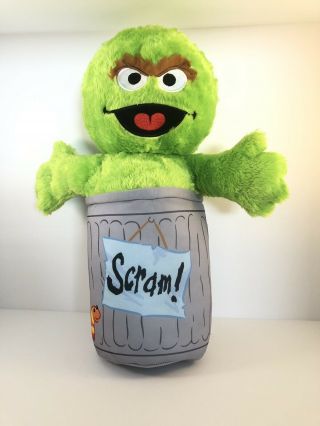 Sesame Street Oscar The Grouch Plush In Trash Can Scram 50th Anniversary 2019