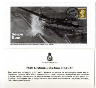 Gb Dambusters Operation Sorpe Signed By Flt.  Lt.  John Jones Dfm Raf