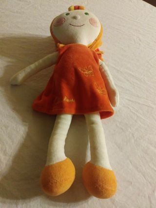 Kathe Kruse Elli Plush Doll 14.  5 " Orange Butterfly Dress
