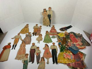 Auth 1940 Gone With The Wind Paper Doll Book Merrill Publishing 18 Dolls