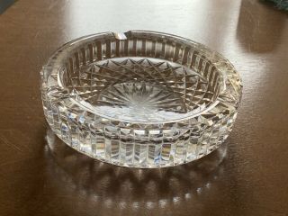 Waterford Crystal Ashtray Etched Heavy 5 7/8 " Diameter.