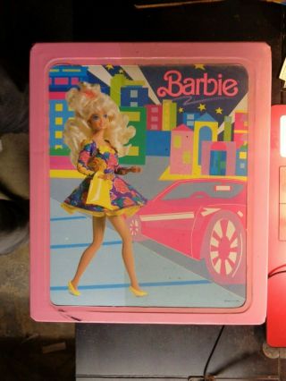 Mattel Barbie Doll Trunk Carrying Case With Dolls And Accessories