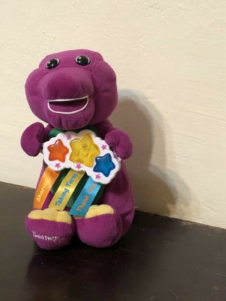 Rare “best Manners " Barney 10 " Plush Purple Dinosaur 2002 Fisher Price Mattel