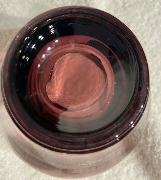 Vintage Viking Art Glass Rose Bowl Vase Amethyst Purple 2