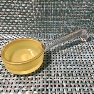 Vintage Small Yellow Depression Glass Mayo,  Condiment,  Jam Spoon,  Scoop Ladle