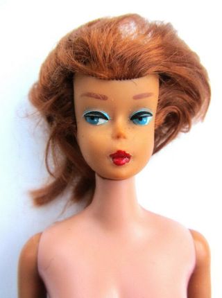 Vintage Mattel Barbie Doll - Swirl Ponytail Barbie (1964) - Nude,  Cut Titian Hair