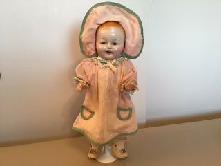 Antique Vintage Vanta Baby Amberg Composition Doll - 15”