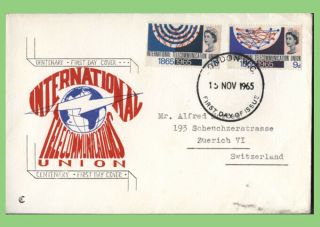 G.  B.  1965 I.  T.  U.  Phosphor Set On Connoisseur First Day Cover,  London Wc