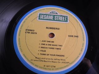 CTW Help Your child learn about NUMBERS Sesame Street LP album 1977 3