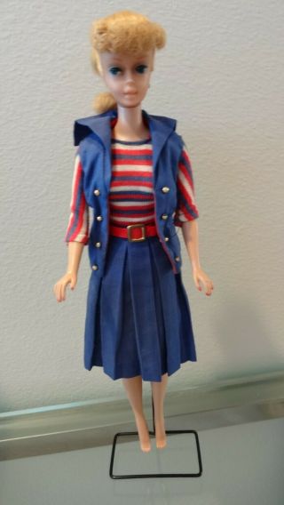 Vintage 1962 Blonde Ponytail Barbie Plus 2 Outfits