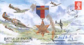 Cc70d 60th Ann Battle Of Britain Signed Raf Cover Acm Graydon