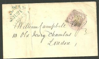 1d Pink Envelope 232 Numeral Galway 1845 - Ireland