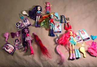 My Little Pony Equestria Girls 4 Dolls Plus Accessories Guc
