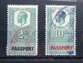 Great Britain King George V 2s & 10s Passport Service