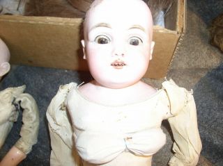 2 Rare 17”kestner Doll 7 - 154 Bisque Head Leatherbody& 20 " Armand Marseille 370 2