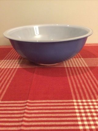 Vintage Pyrex Moody Blue Glass Bottom Nesting Mixing Bowl No.  326 4 Qt