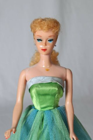 Vintage Barbie Blond Pony Tail Senior Prom Dress 951