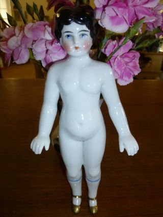 Antique Large Frozen Charlotte China Doll
