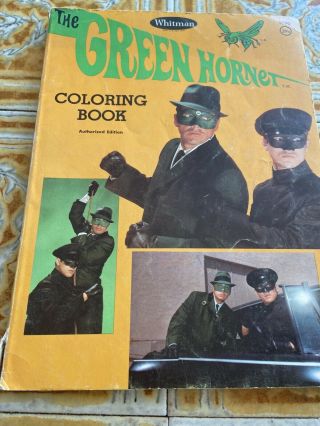 Vintage Whitman Green Hornet Coloring Book 1966