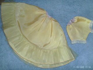 Vintage Yellow Taffeta Slip & Panties For Madame Alexander Cissy Doll