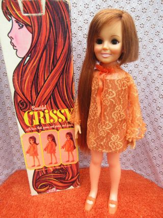 1969 Vintage Ideal Growing Hair Crissy Doll With Box
