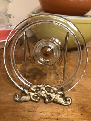 Vtg Anchor Hocking Biscuit Cookie Jar Canister Lid Only Wavy Glass No Chips