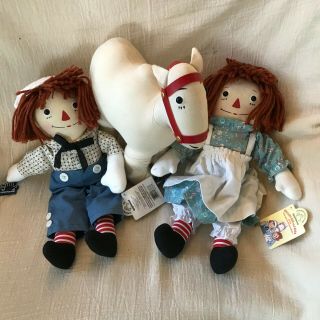 Full Set Of 3 - Numbered Vintage Applause Raggedy Ann & Andy & Camel