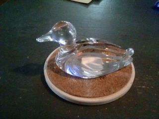 Vintage Princess House 24 Lead Crystal Duck Figurine Made In West Germany
