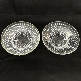 Fenton Hobnail Clear Depression Glass 7” Bowls Set Of 2
