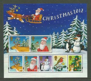 Gb Stamps 2012 Christmas Father Xmas M/s U/m