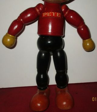 1930 Pete The Pup Dog Toy Figure Jointed JL Kallus Wood Doll Composition Head 2