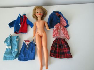 Vintage Ideal Toy Corp Tammy Doll Bs - 12 - 3 Blonde Hair Blue Eyes 12 " With Outfits
