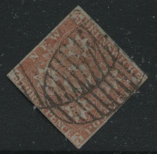 Brunswick 1851 3d Red With 4 Margins