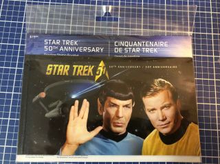 Canada " Prestige " Booklet 2016 Star Trek Stamps Kirk Spock Enterprise Tos Mccoy