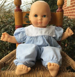 Vintage Gotz Puppe 15” Pre - American Girl Bitty Baby Doll Romper