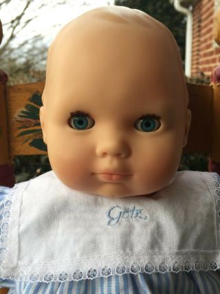 Vintage GOTZ PUPPE 15” PRE - AMERICAN GIRL BITTY BABY DOLL Romper 3