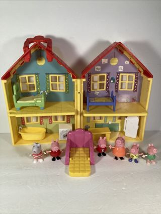 Peppa Pig Fold - N - Carry Play House With Figures And Furniture
