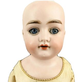 Antique Armand Marseilles Alma 7/0 Doll Bisque Head Kid Leather Body 16” A17