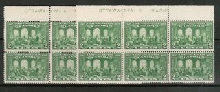 Canada 142 Fine Never Hinged Plate 4 & Plate 5 Upper Blocks Of Six