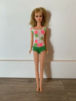 Vintage 1965 Mattel Francie Barbie Doll - Japan - In Bathing Suit