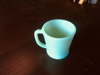 Vintage Green Jadite Fire King Coffee Mug By Anchor Hocking