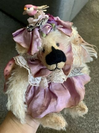 Reserved - Artist 8” Mohair Fairy Teddy Bear Girl Fully Jointed Buy Now Signed