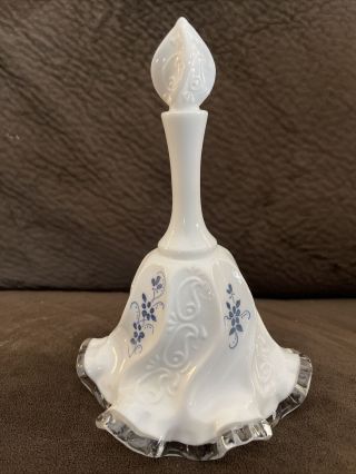 Vintage Fenton Art Glass Bell Signed By Artist Hand Painted
