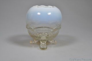 C.  1901 No.  905 Manila National Glass White Opal Rose Bowl